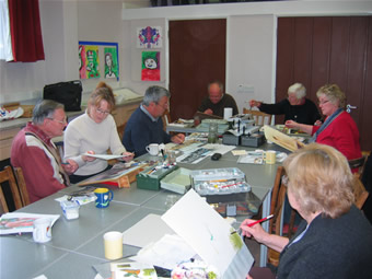 art class in the teaching room